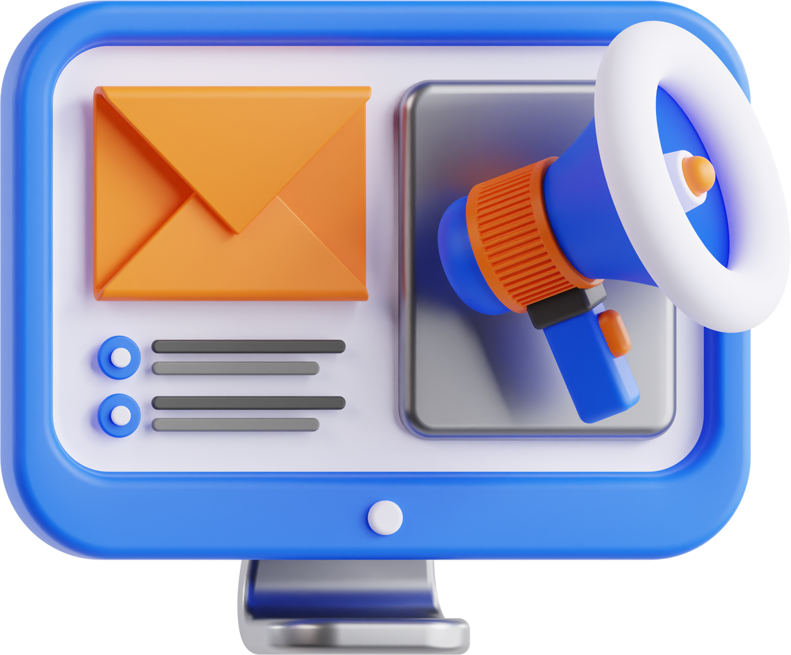 Email Marketing 3D Illustration